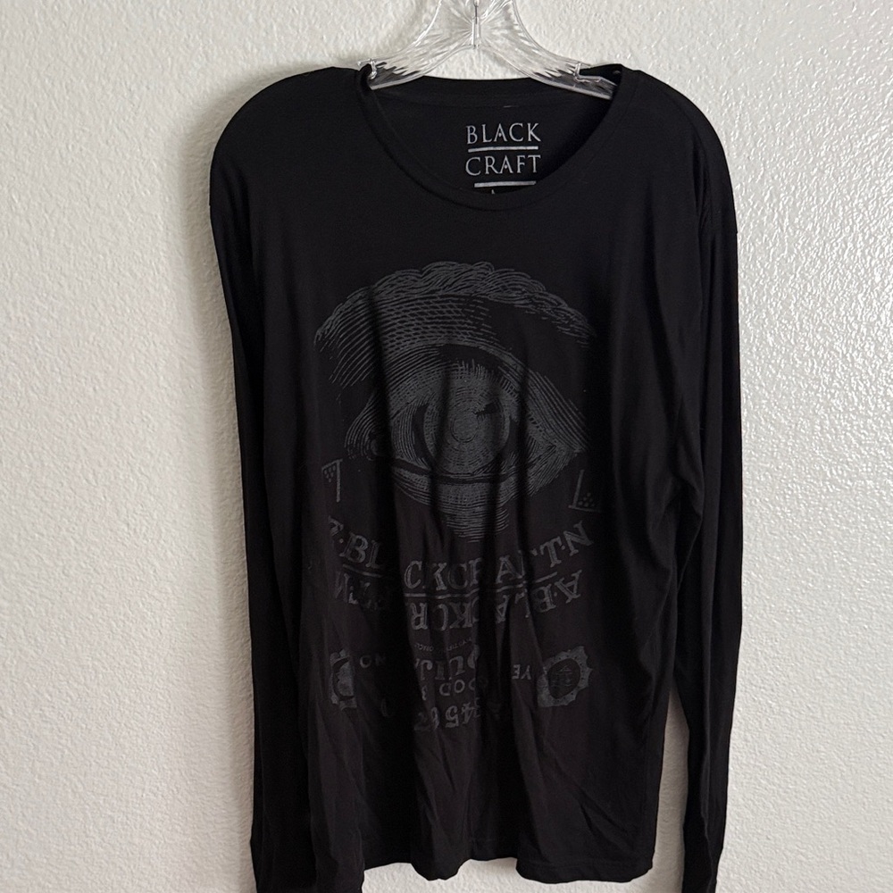 BlackCraft Black Long Sleeve Graphic Tee